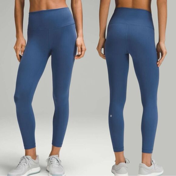 lululemon athletica Pants - Lululemon Wunder Train High Rise Leggings 25” Pitch Blue Size 10 Everlux